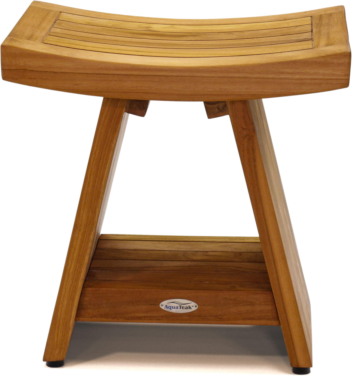 18" Teak Shower Bench with Shelf I649
