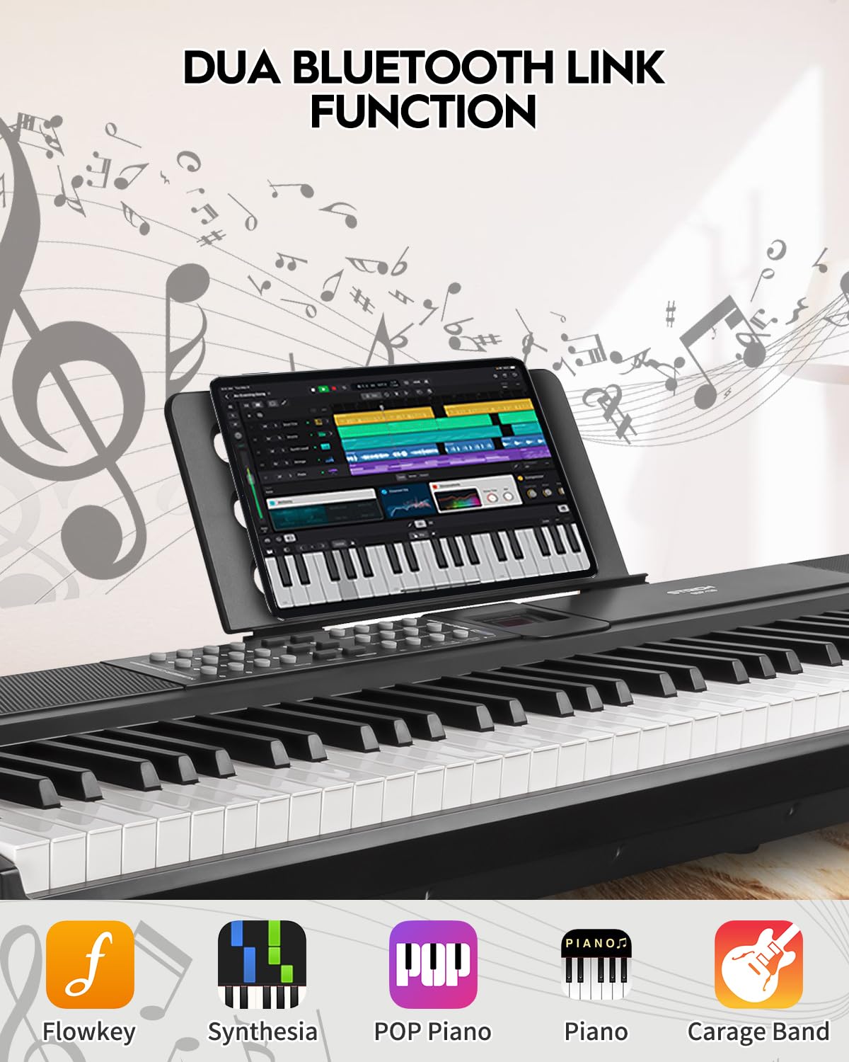 88 Keys Weighted Hammer-Action Digital Piano with Sustain Pedal C732412