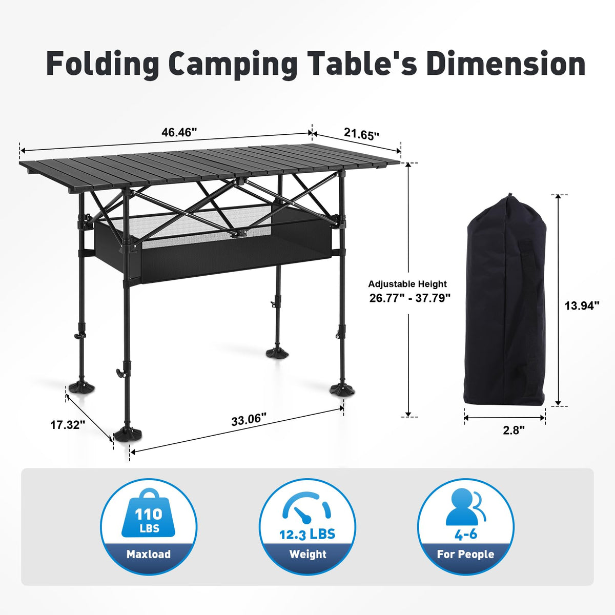 Folding Camping Table W329139