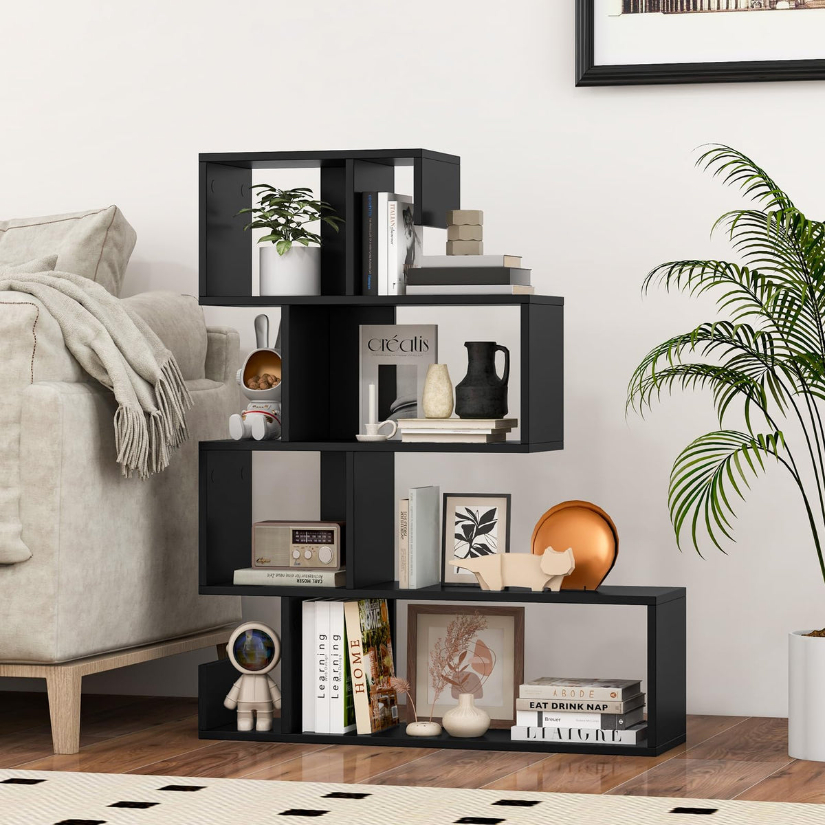 5-Tier Geometric Bookshelf E714229