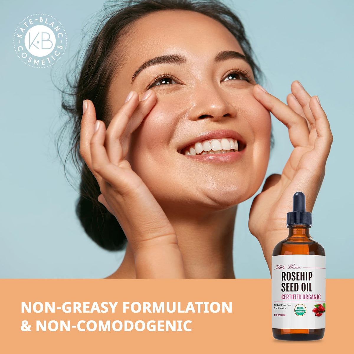 Organic Cold Pressed Rosehip Seed Face Oil B24786
