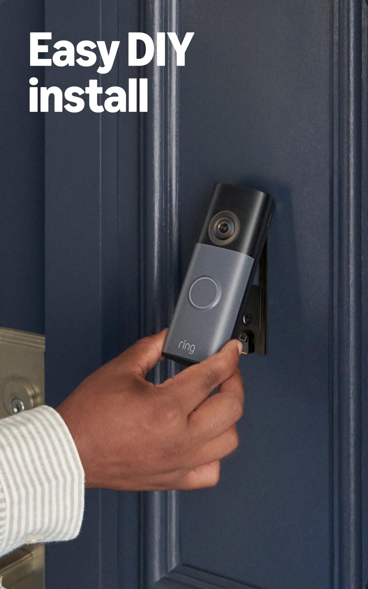 Battery Doorbell 2K Wide-Angle Speckled Gray X35416