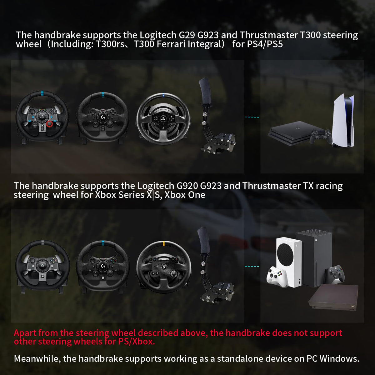 Sim Racing Handbrake with Table Clamp P6552