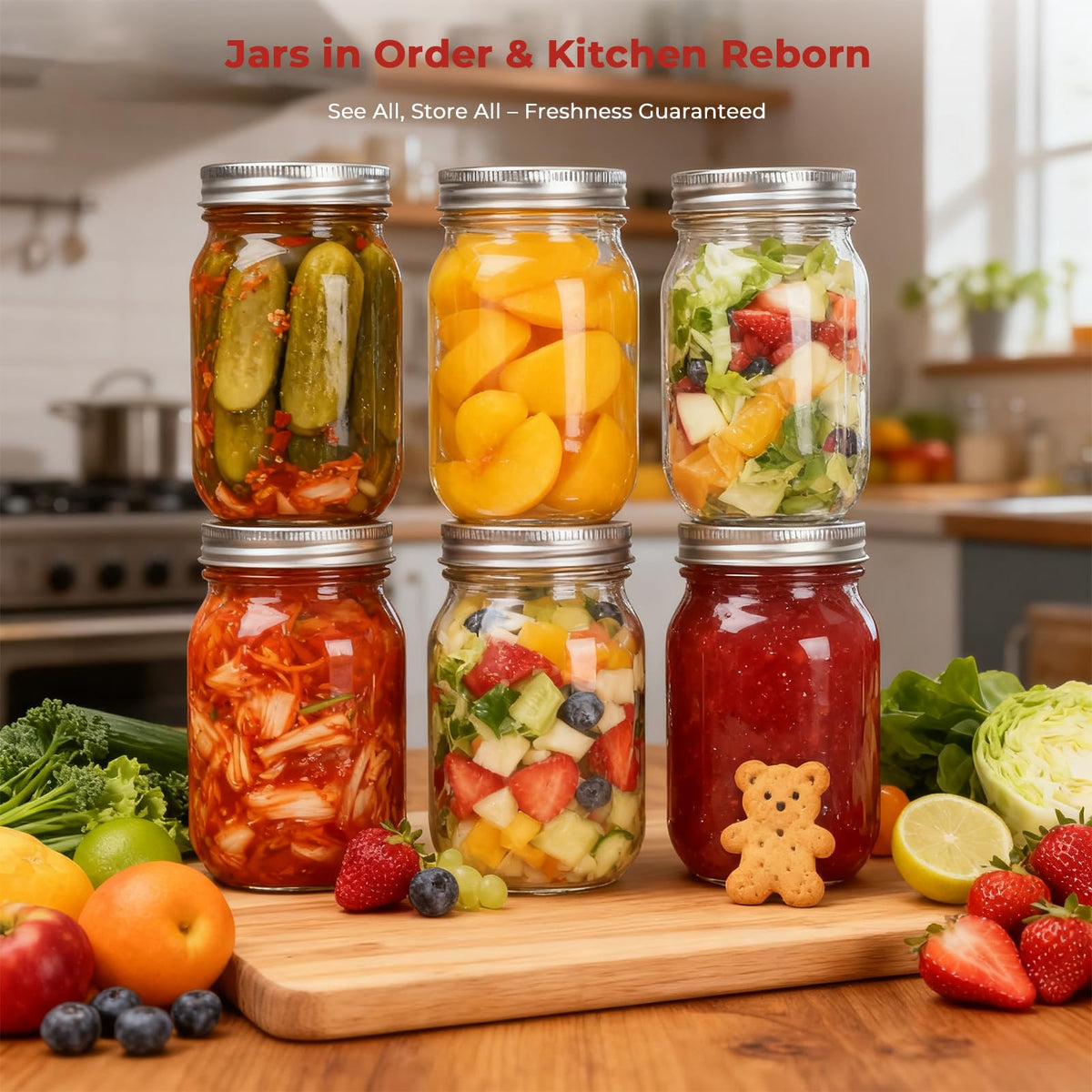 16 oz Glass Mason Jars 15 Pack K5635