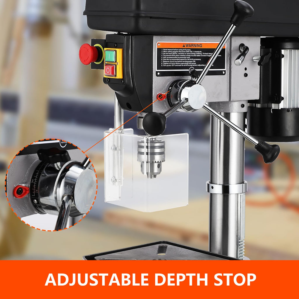 15 in Benchtop Drill Press with Variable Speed Tilting Worktable O719470