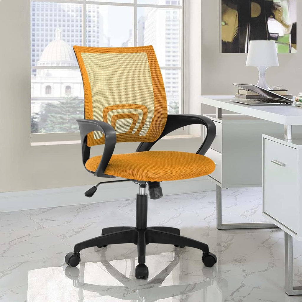 Ergonomic Orange Mesh Office Chair with Lumbar Support C12368