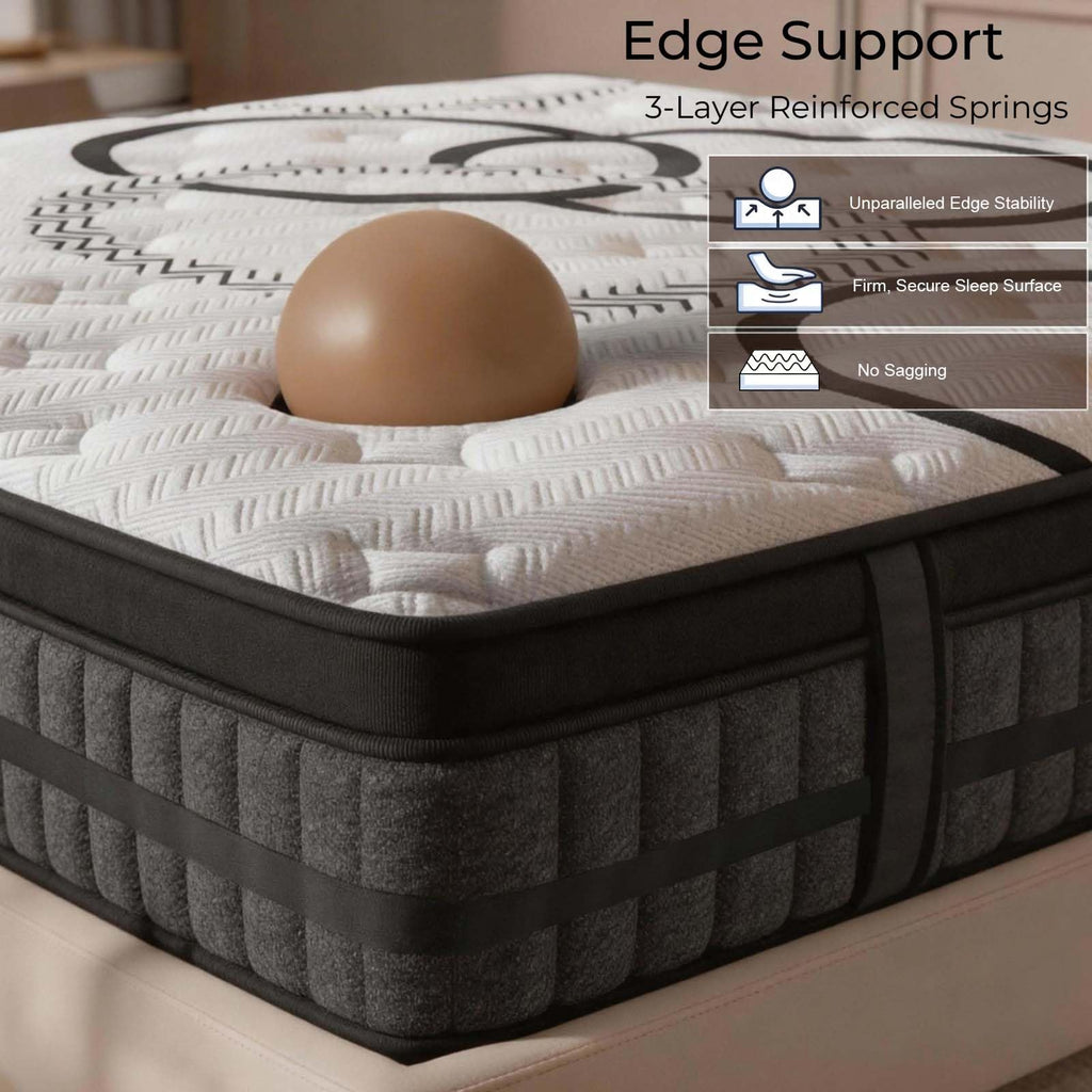 Full Size 12 Inch Hybrid Mattress with Memory Foam and Pocket Springs K377749