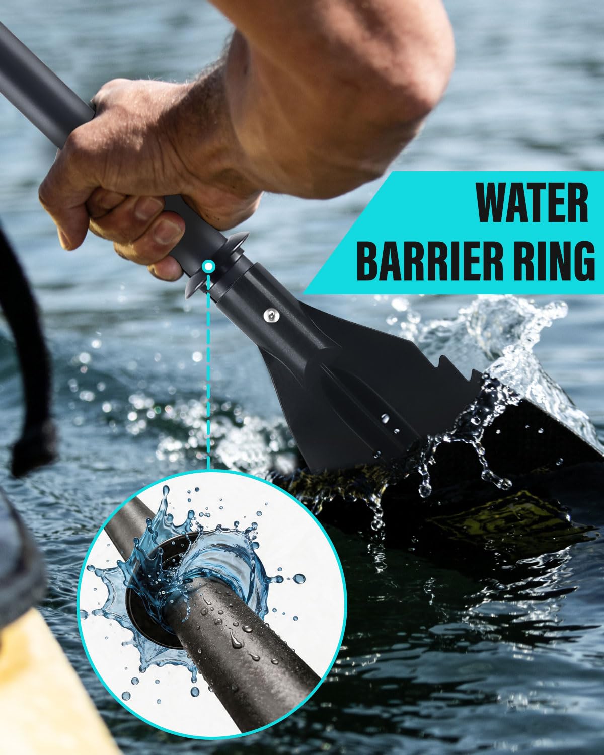 Kayak Paddles with Paddle Leash, 70in-97in Lightweight Paddling Blades C8102