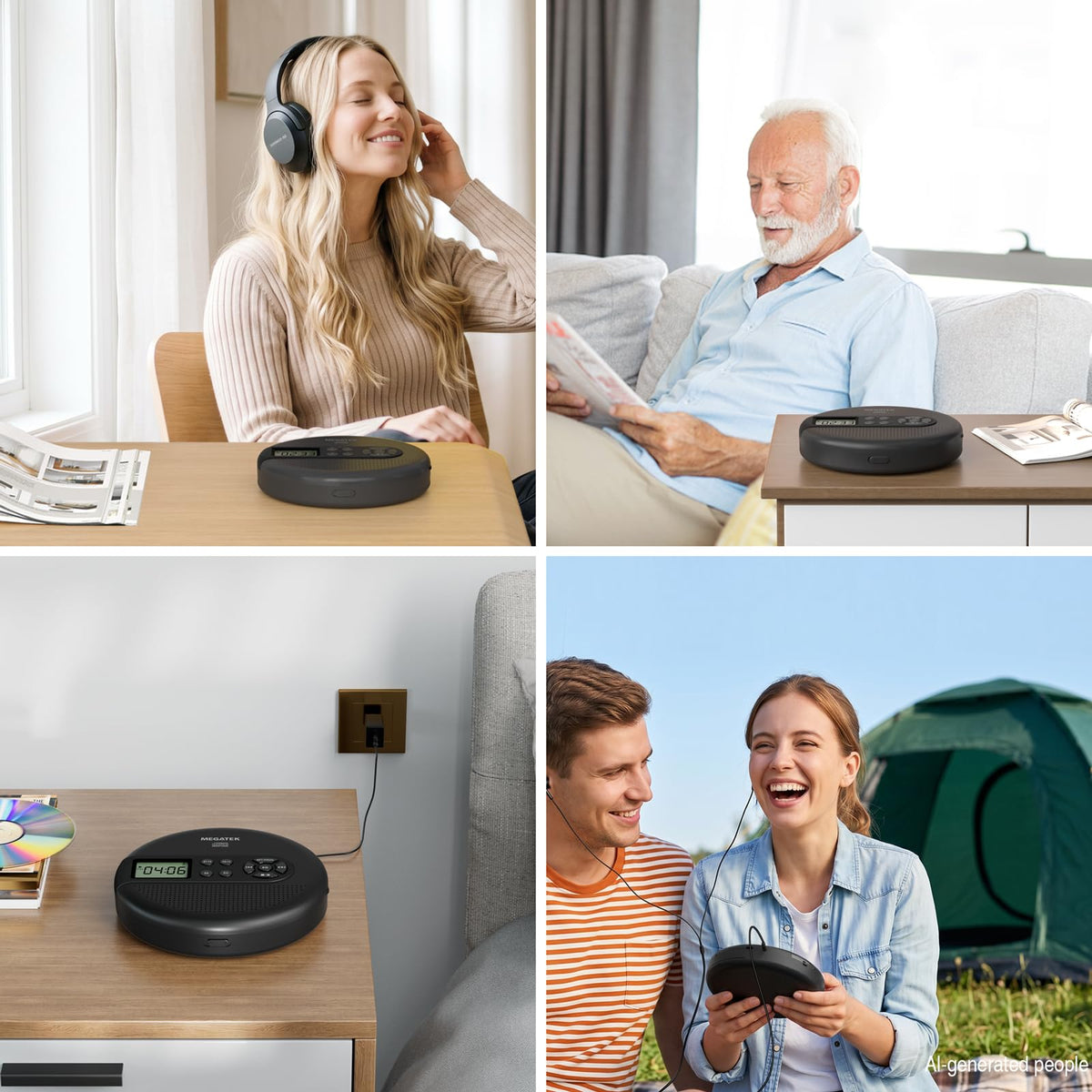 Portable CD Player with Bluetooth A5592