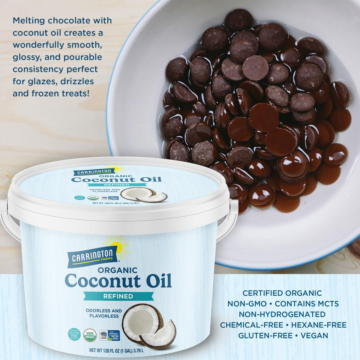 Organic Refined Coconut Oil 1 Gallon D339102