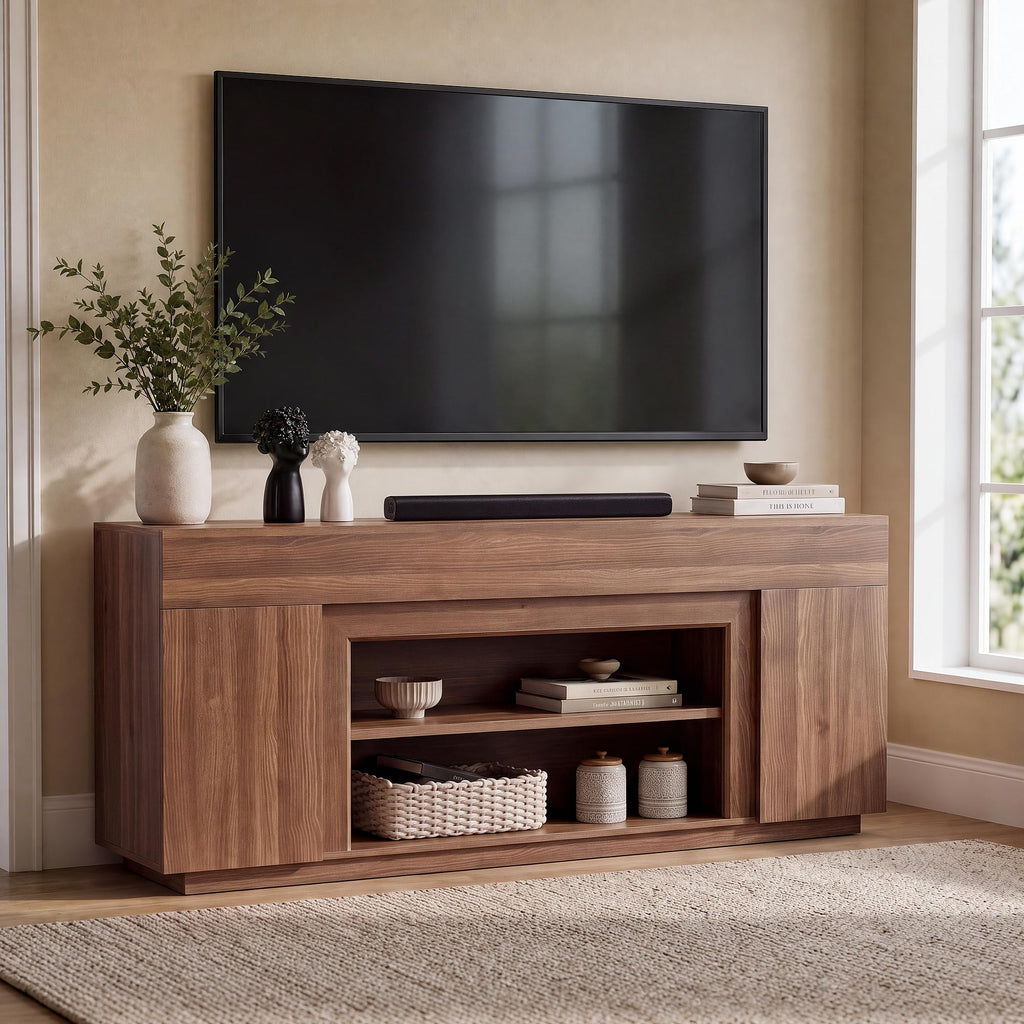 70" Walnut TV Stand I8768