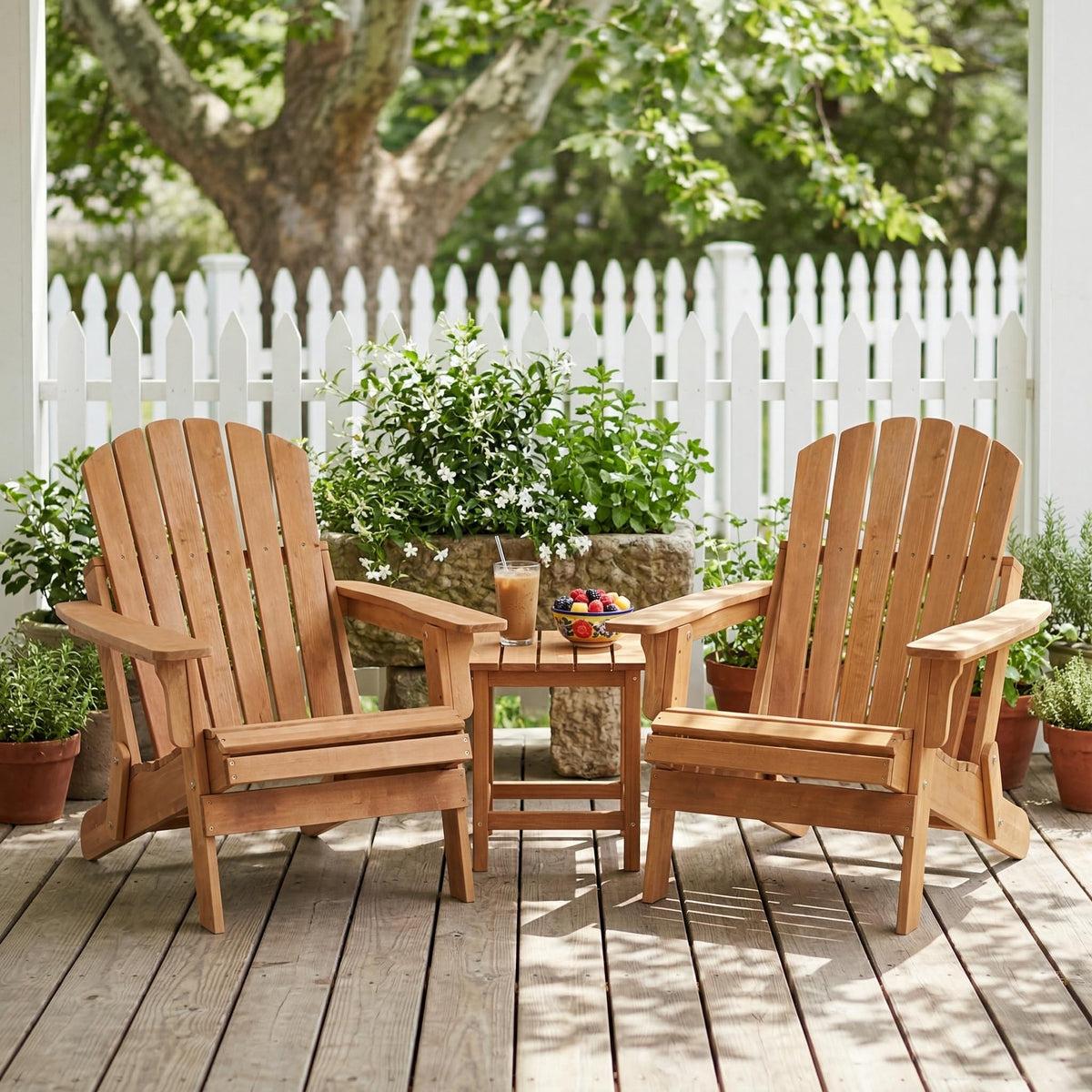 100 lbs Capacity Solid Wood Adirondack Chair W38731