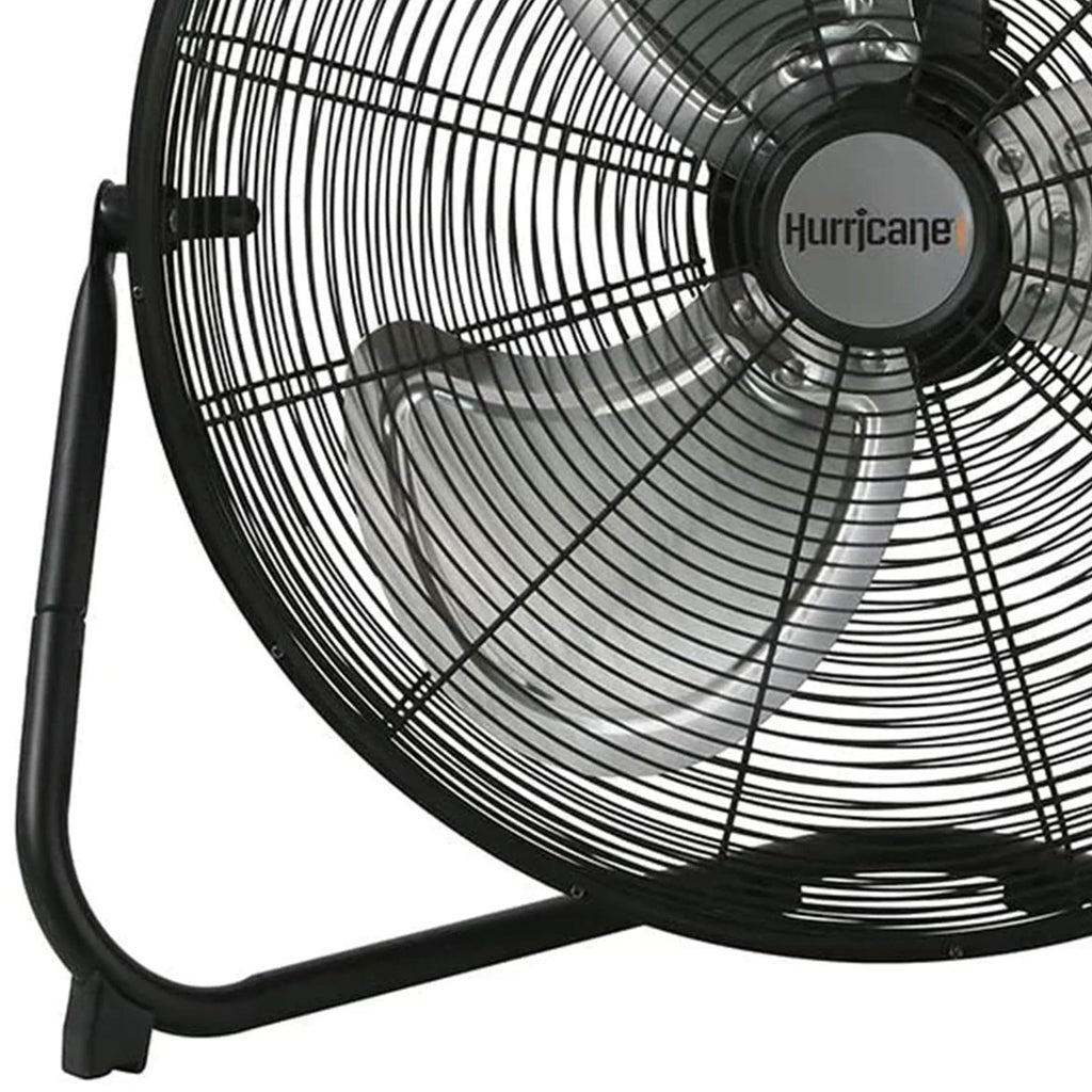 High Velocity Metal Blade Floor Fan, 3 Speeds, Black, 20in F407137