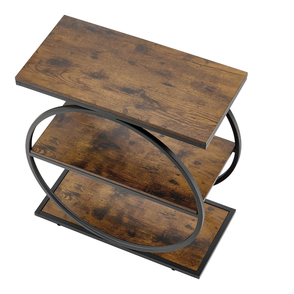 3-Tier Narrow Side Table with Open Storage Shelves G694372