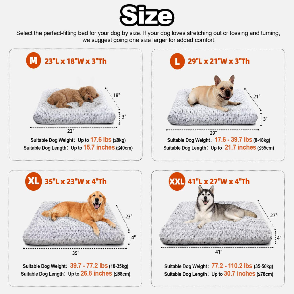 Large Washable Plush Dog Bed Z849