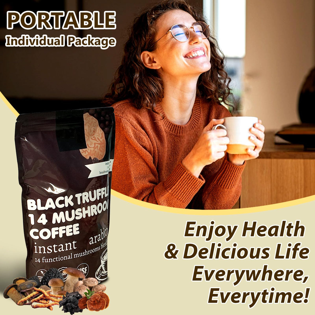 14 in 1 Mushroom Coffee Medium Roast Instant 396g Q5750