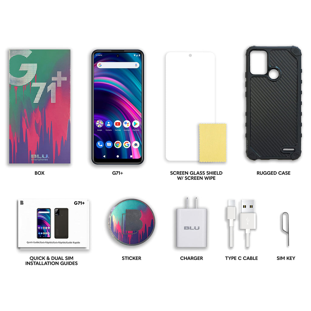 Unlocked 6.5” HD+ Display 128/4GB Blue Smartphone C82438