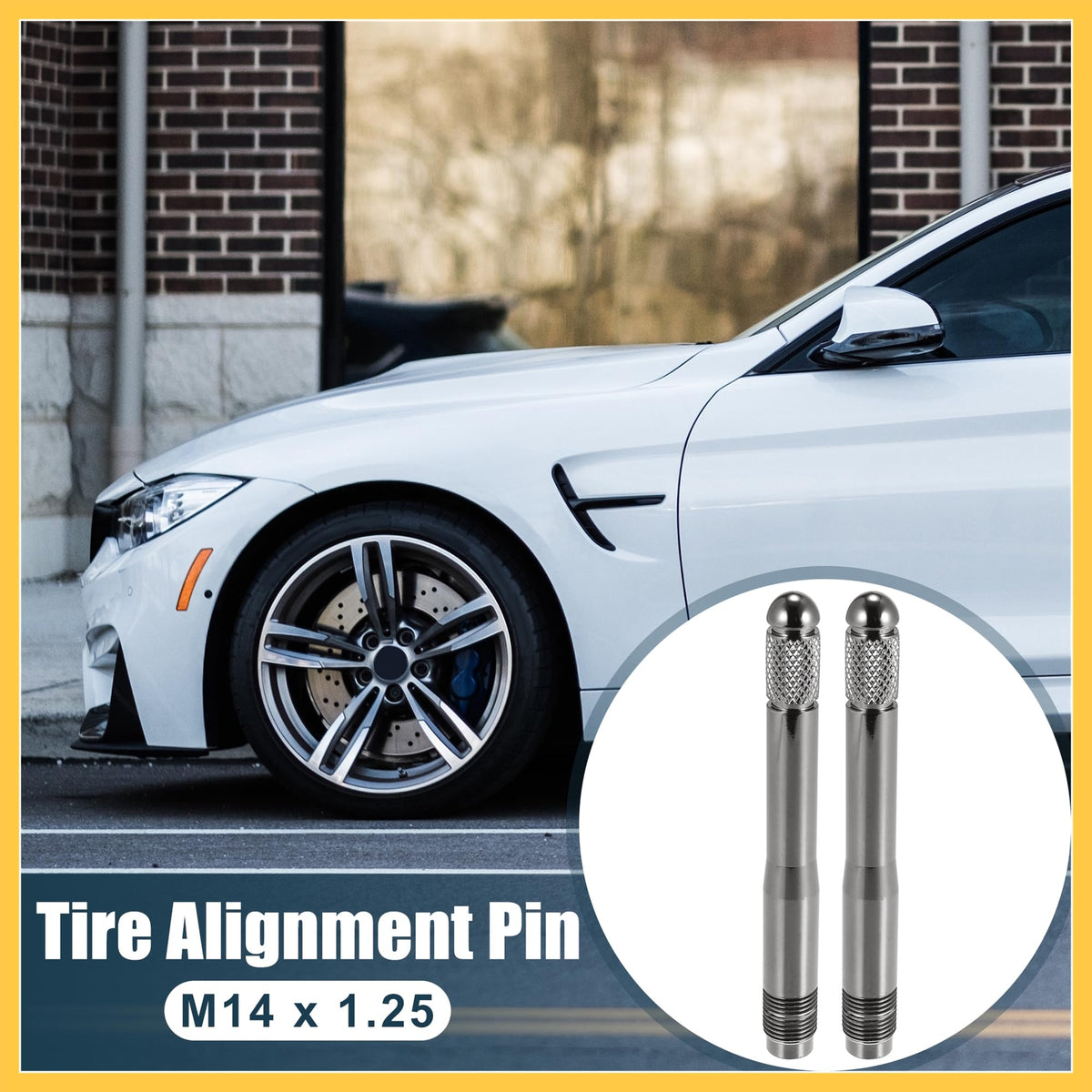 2pcs Stainless Steel Wheel Hangers Alignment Pin M14x1.25 G2663