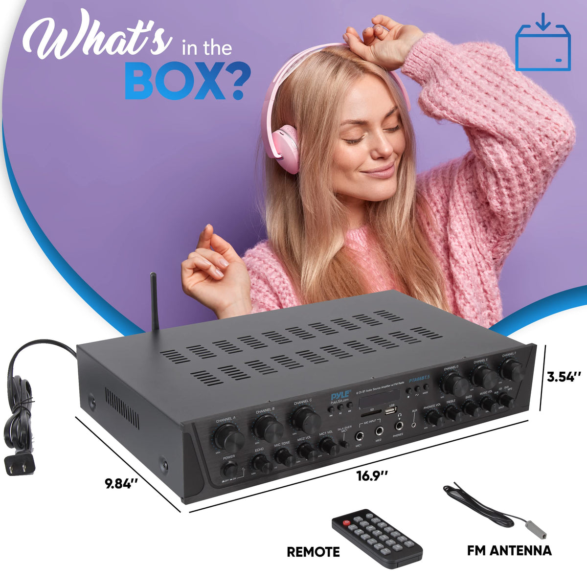 Bluetooth 6 Channel Stereo Amplifier M155813