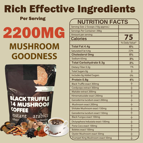 14 in 1 Mushroom Coffee Medium Roast Instant 396g Q5750