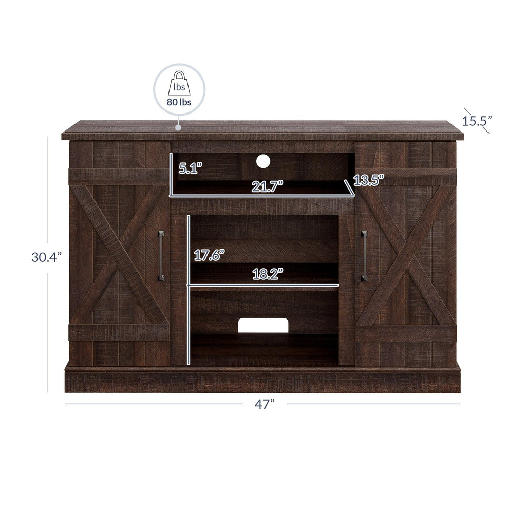 47" Espresso TV Stand & Media Entertainment Center Z578