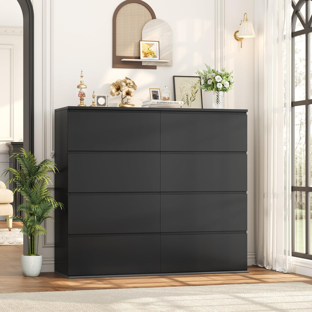 Black 8 Drawer Dresser W80688