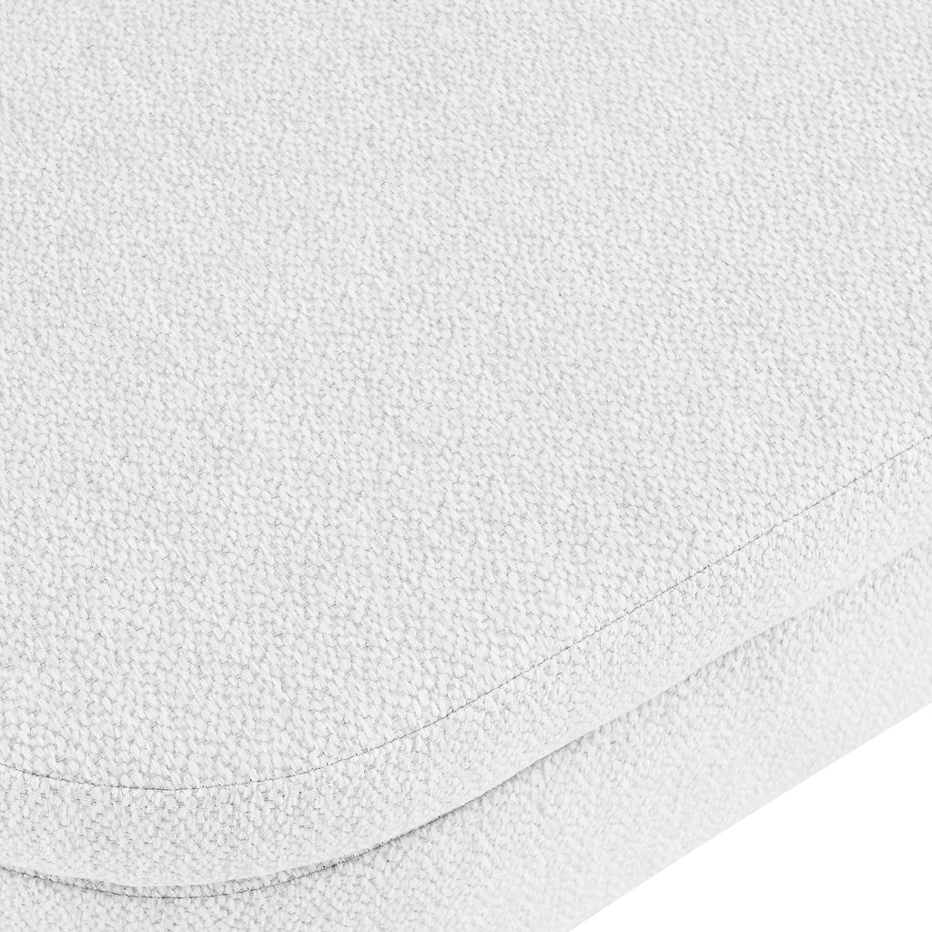 White Oval Storage Bench with Rubber Wood Legs A592336