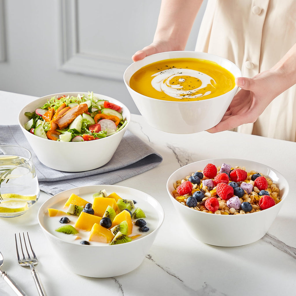 White 35 OZ Soup Bowls Set of 4 I370