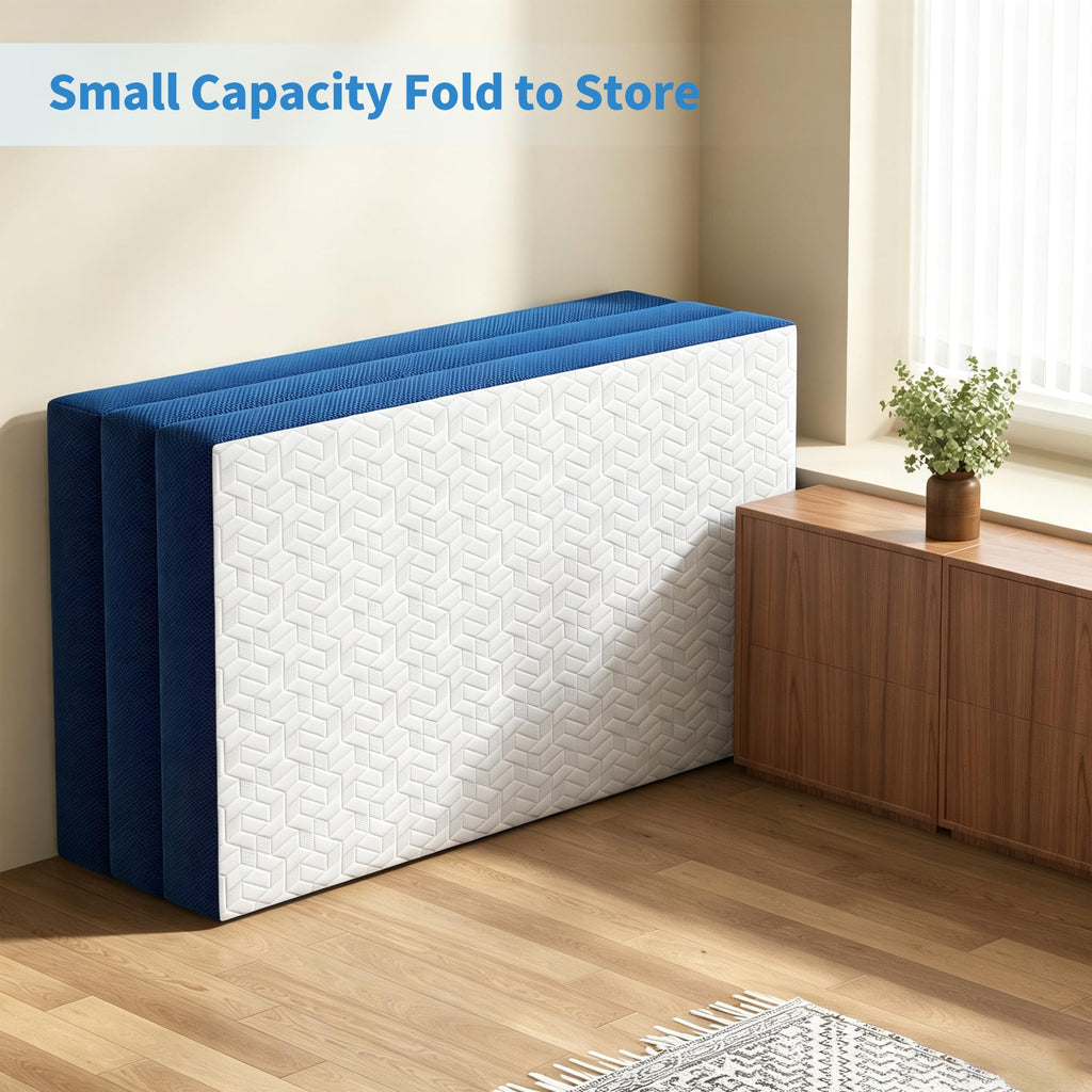 Queen 6 Inch Foldable Gel Memory Foam Mattress W421