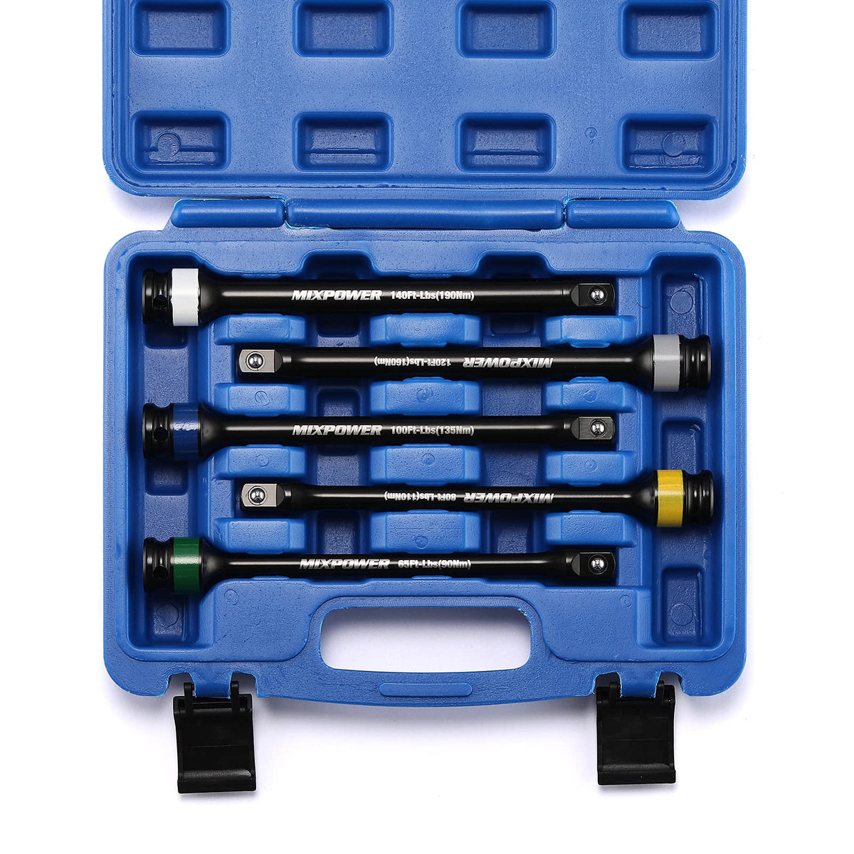 5 Piece 1/2" Drive Torque Limiting Socket Extension Bars S7990