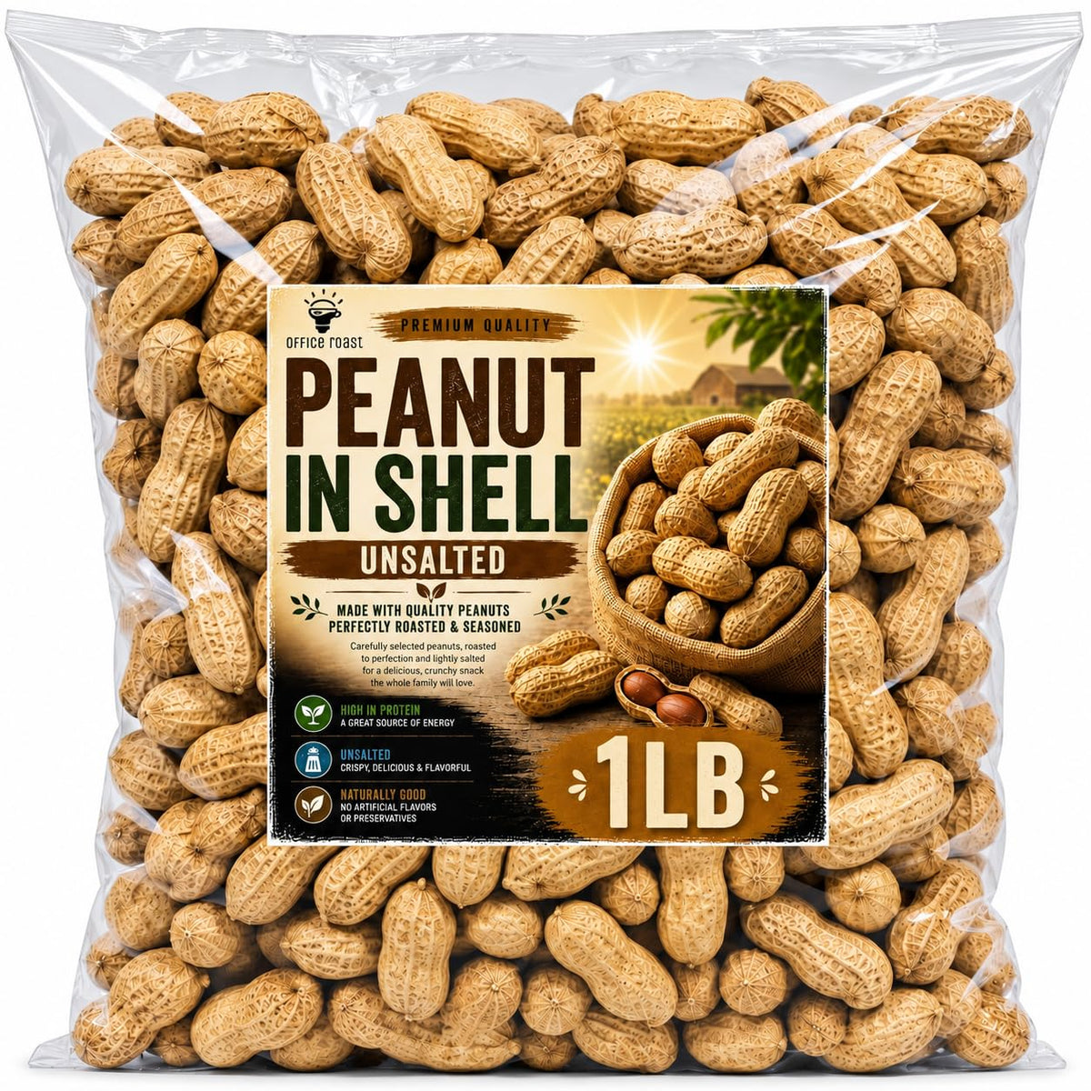 1 LB Unsalted Roasted Peanuts In Shell G71999