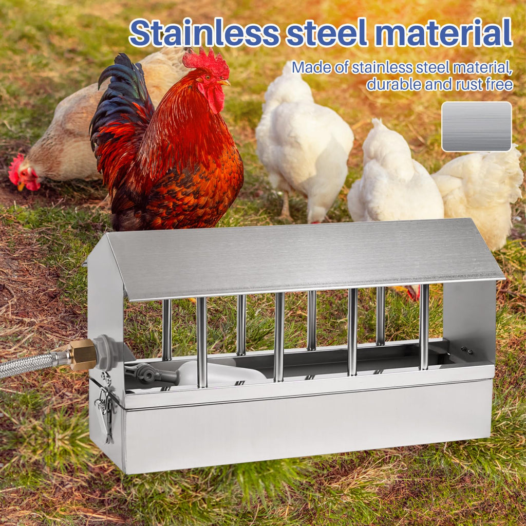Stainless Steel Automatic Chicken Waterer with Float Valve Q98720
