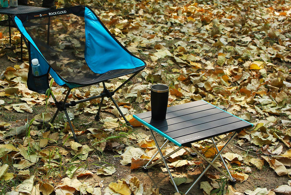 Portable Aluminum Folding Camping Table Black C973511