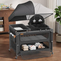 5-in-1 Baby Bassinet Bedside Crib with Changing Table D566204