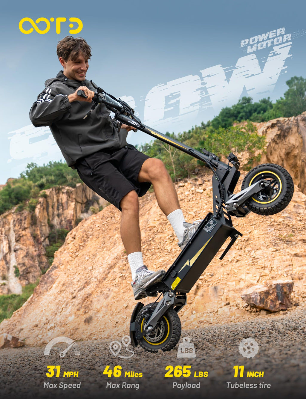 Electric Scooter with 11" All-Terrain Tire Y94798