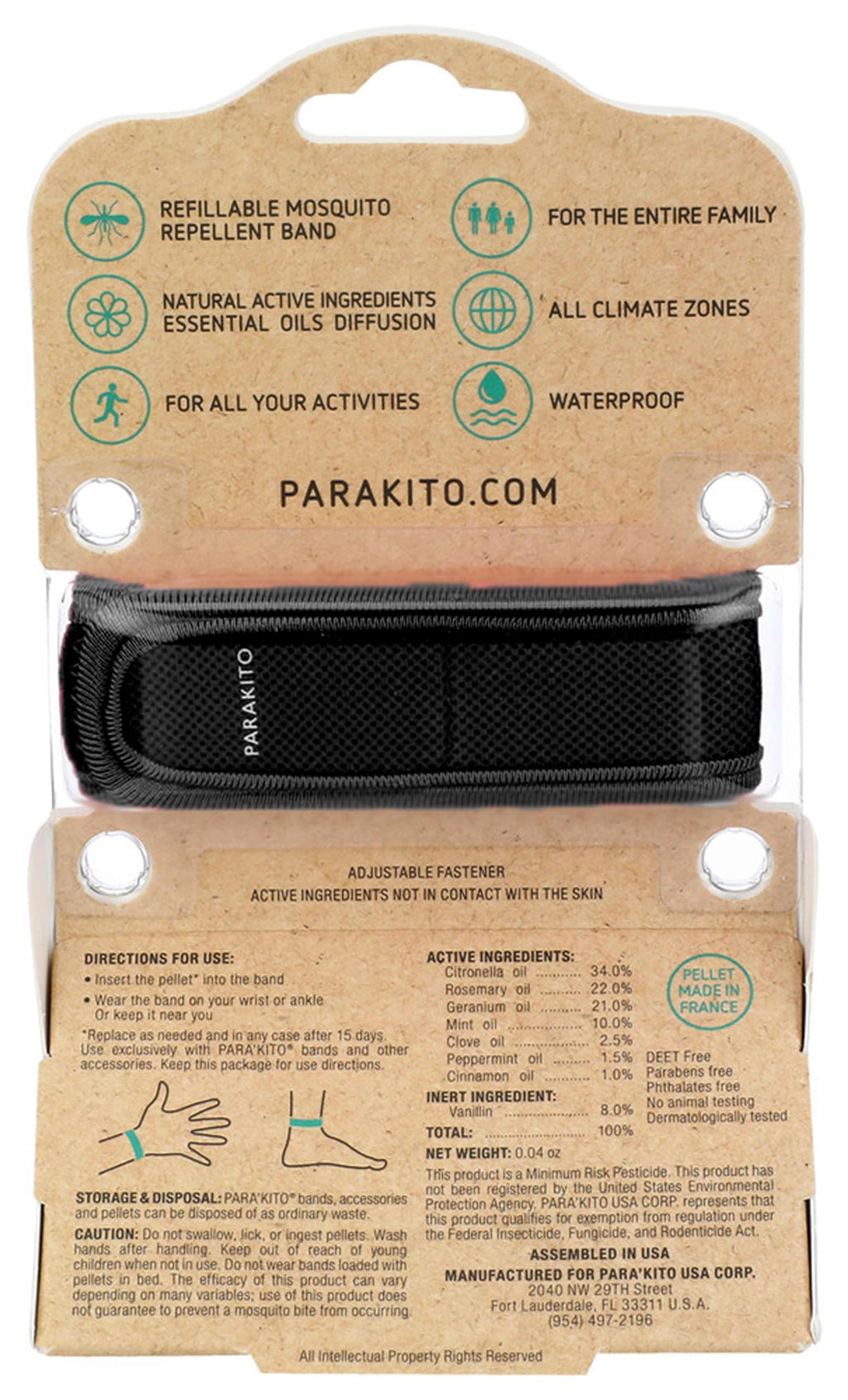 Black Mosquito Repellent Wristband L3387