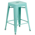 Mint Green Indoor-Outdoor Counter Height Stool L5229
