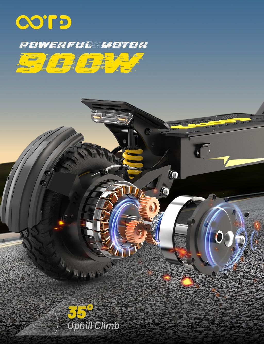 Electric Scooter with 11" All-Terrain Tire Y94798