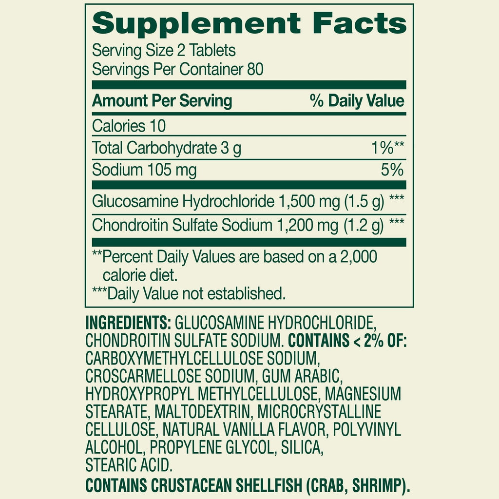 Triple Strength Glucosamine Chondroitin 340 Tablets Dietary Supplement P271