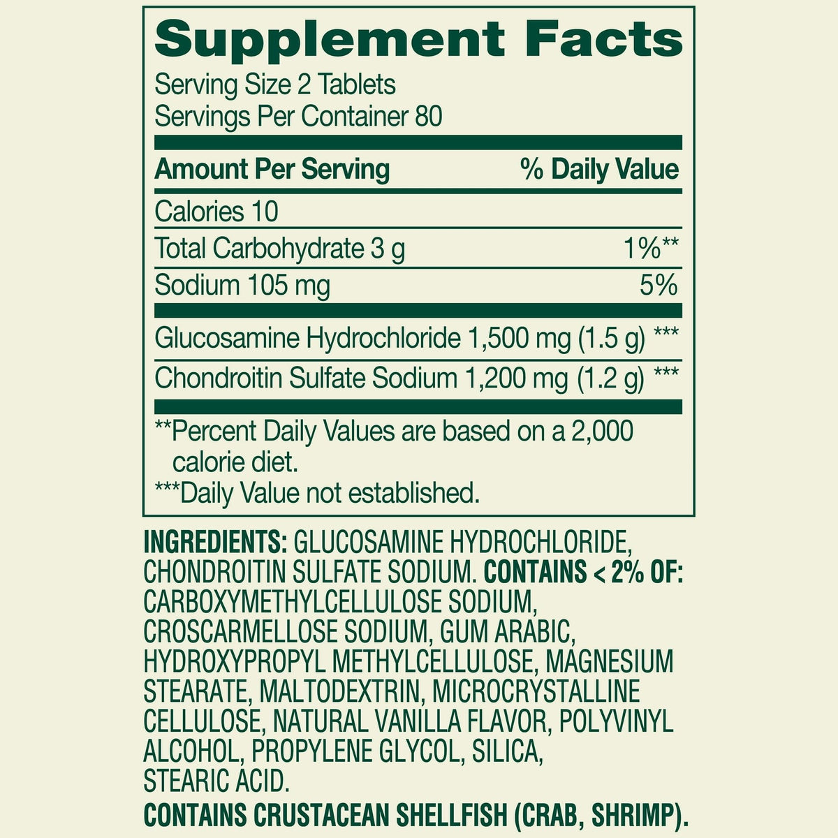 Triple Strength Glucosamine Chondroitin 340 Tablets Dietary Supplement P271