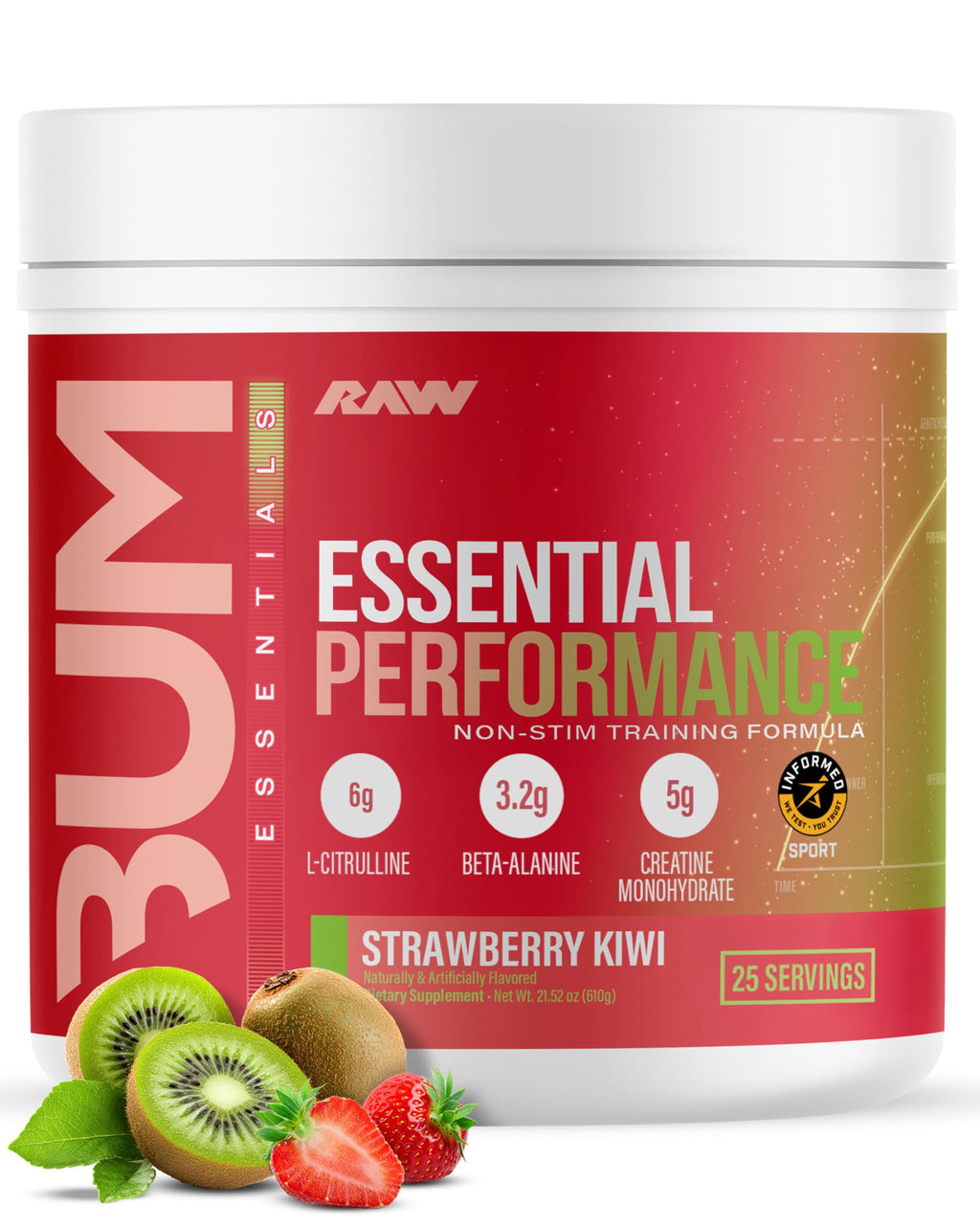 Non-Stim Pre-Workout Powder Strawberry Kiwi O834