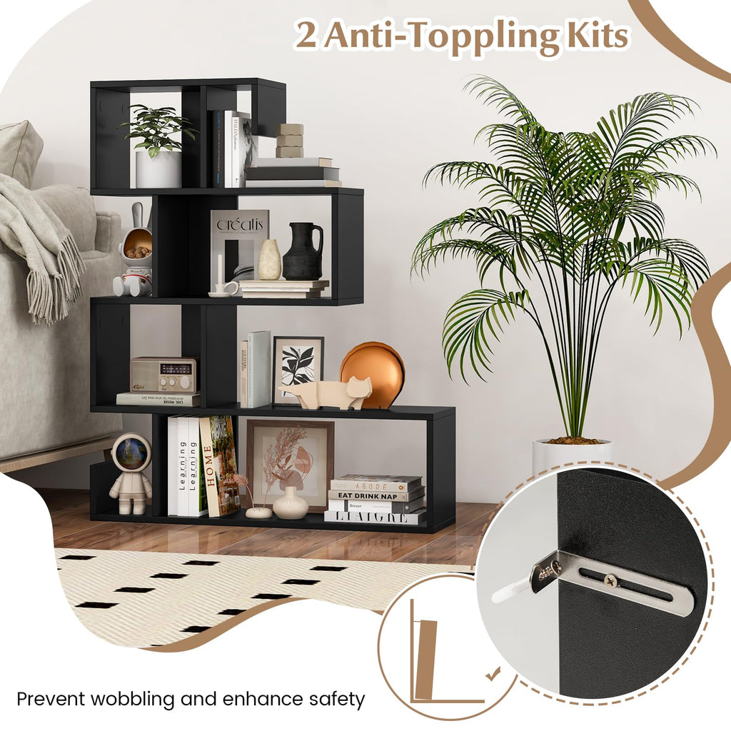 5-Tier Geometric Bookshelf E714229