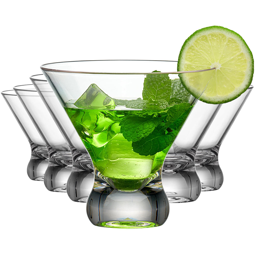 10-Ounce Plastic Stemless Martini Glasses Set of 6 G938