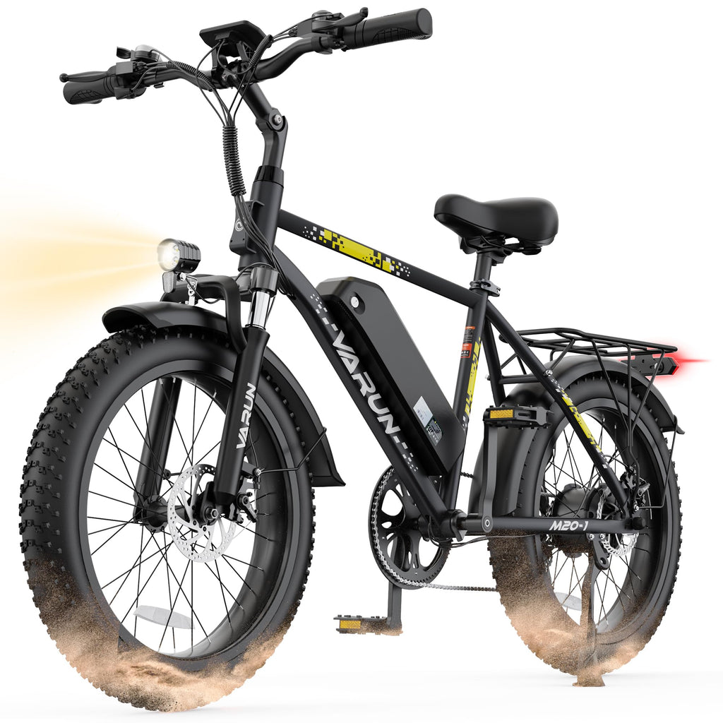 1000W Peak Motor 60+ Miles Fat Tire Electric Bike Q868720