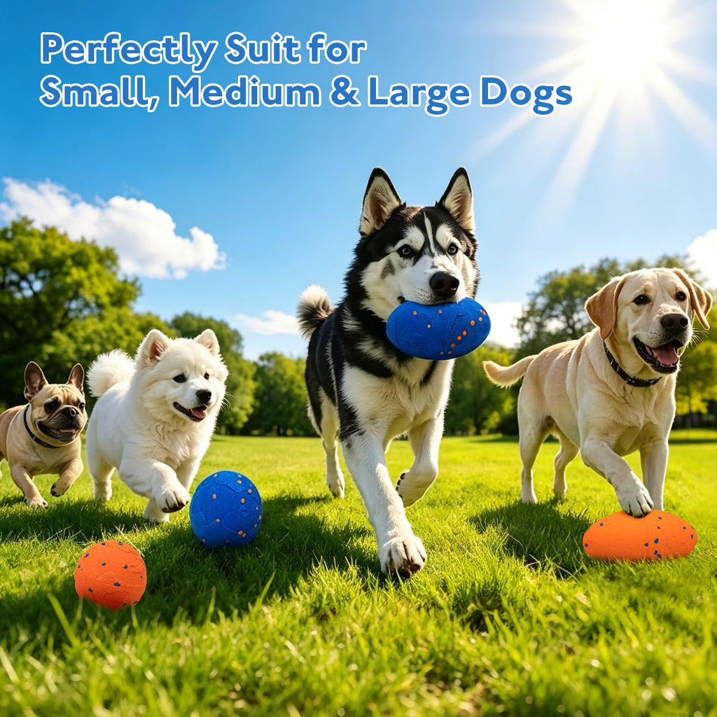 Dog Nail Grinder Interactive Dog Toys Ball with 2 Shells Blue R502
