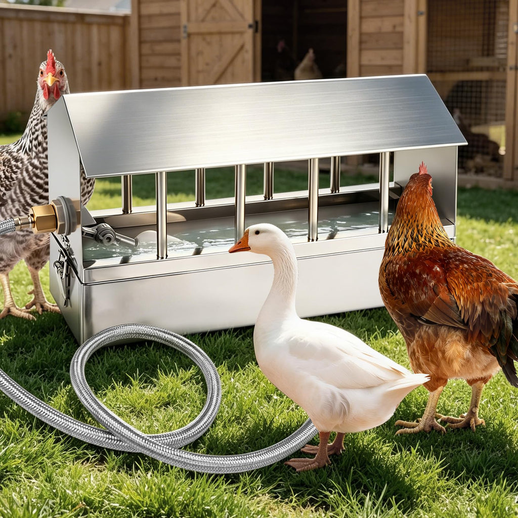 Stainless Steel Automatic Chicken Waterer with Float Valve Q98720