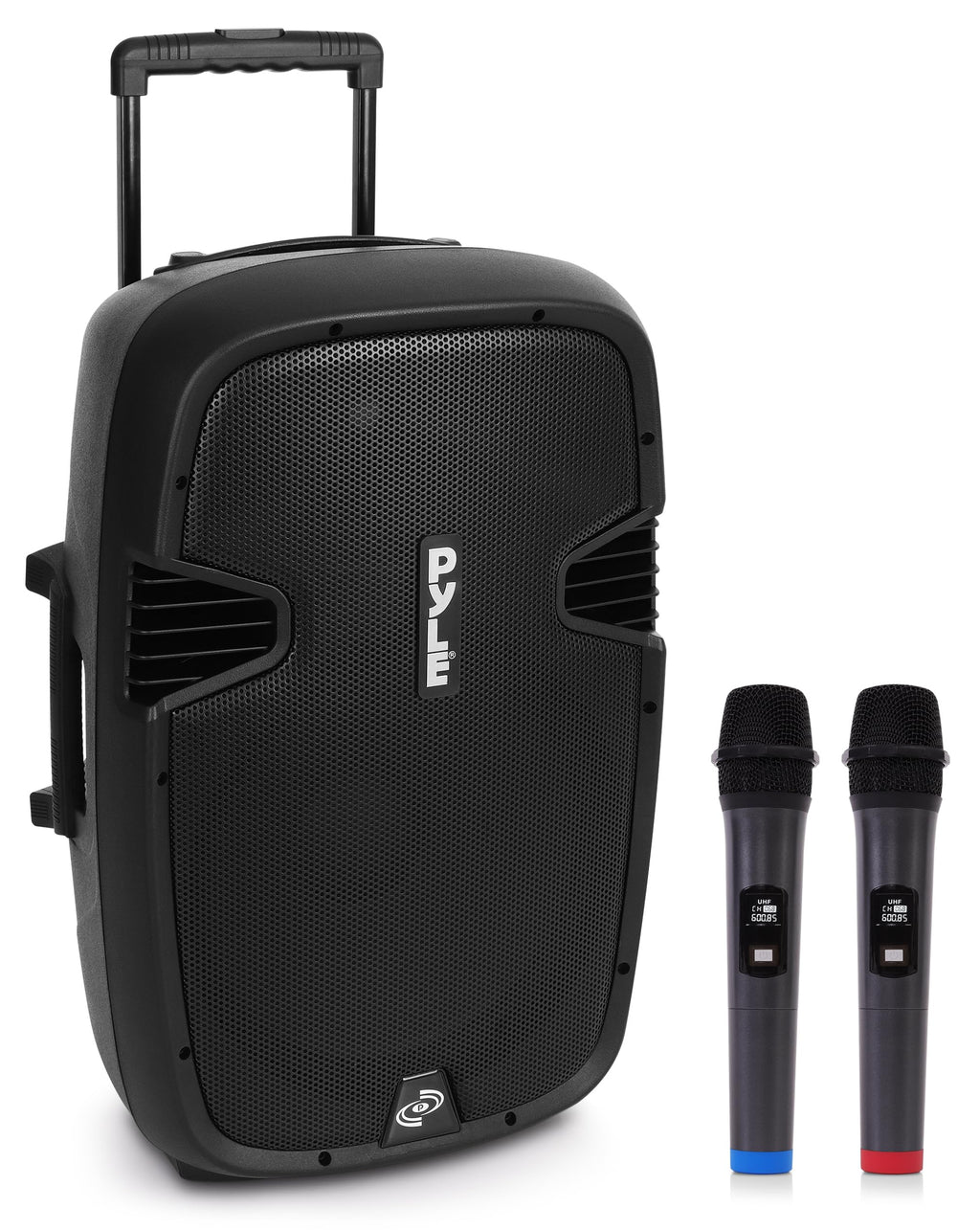 15-Inch Portable PA Speaker System with 2 UHF Microphones R588