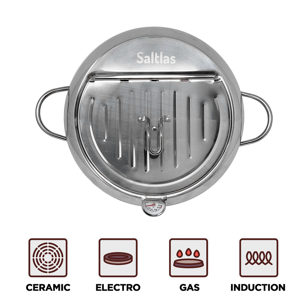 Deep Fryer Pot with Lid, 304 Stainless Steel K3558