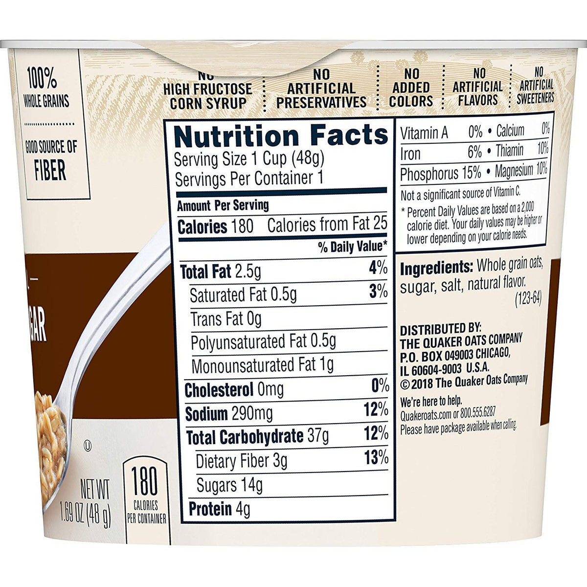 Instant Oatmeal Maple Brown Sugar 1.69oz Pack of 3 A7770