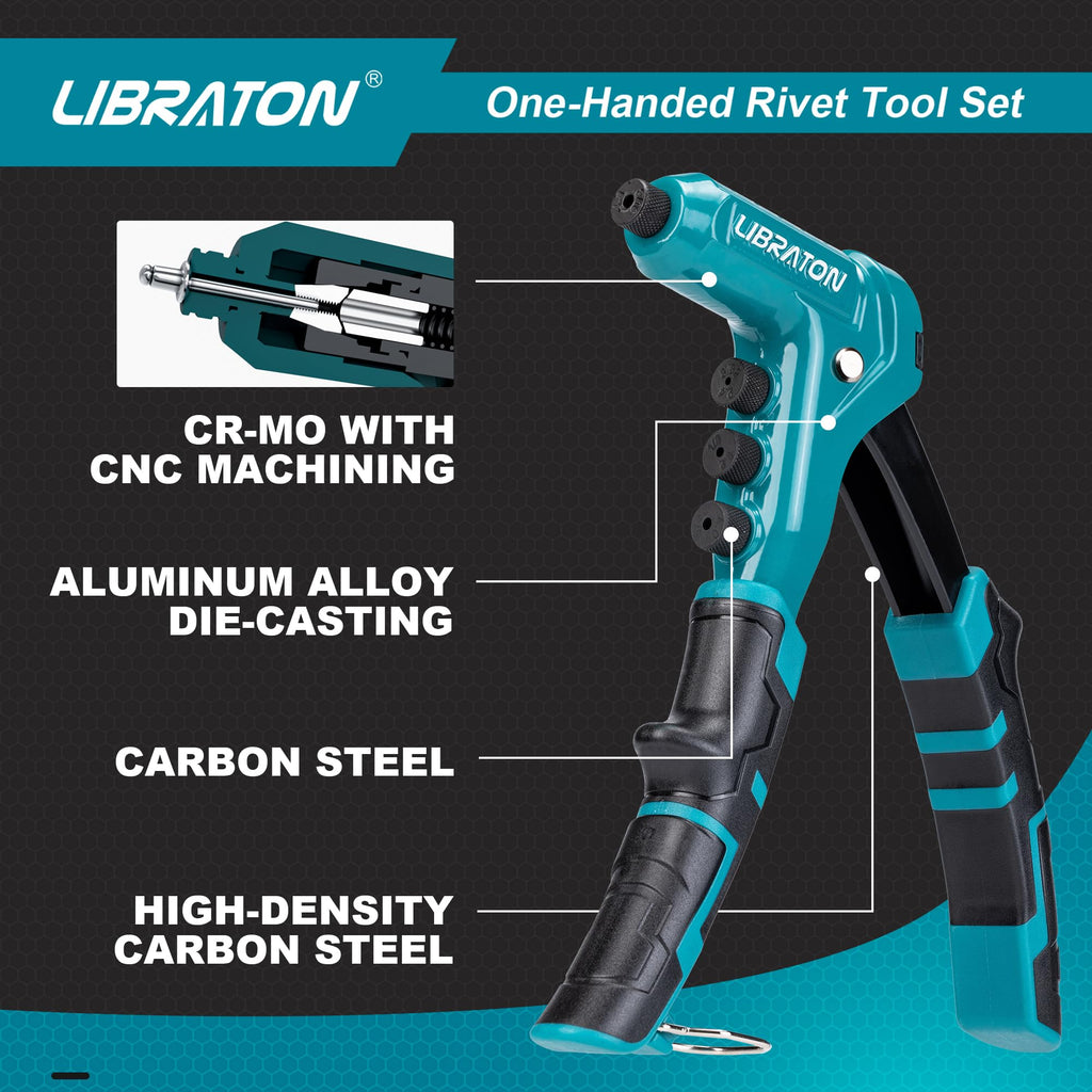 One-Handed Rivet Gun Set J744